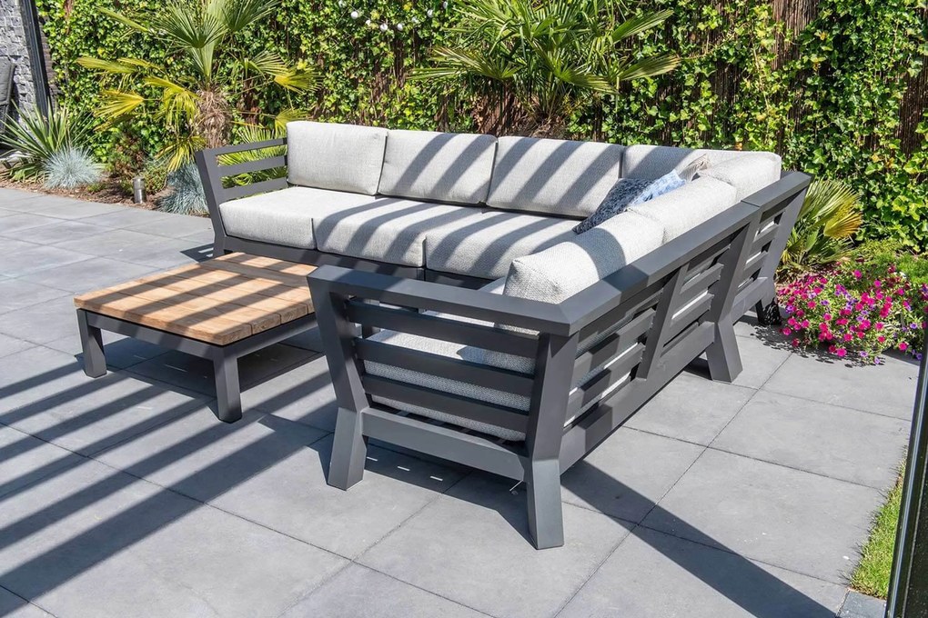 Hoek loungeset 6 personen Aluminium Grijs  4 Seasons Outdoor Meteoro/Lifestyle