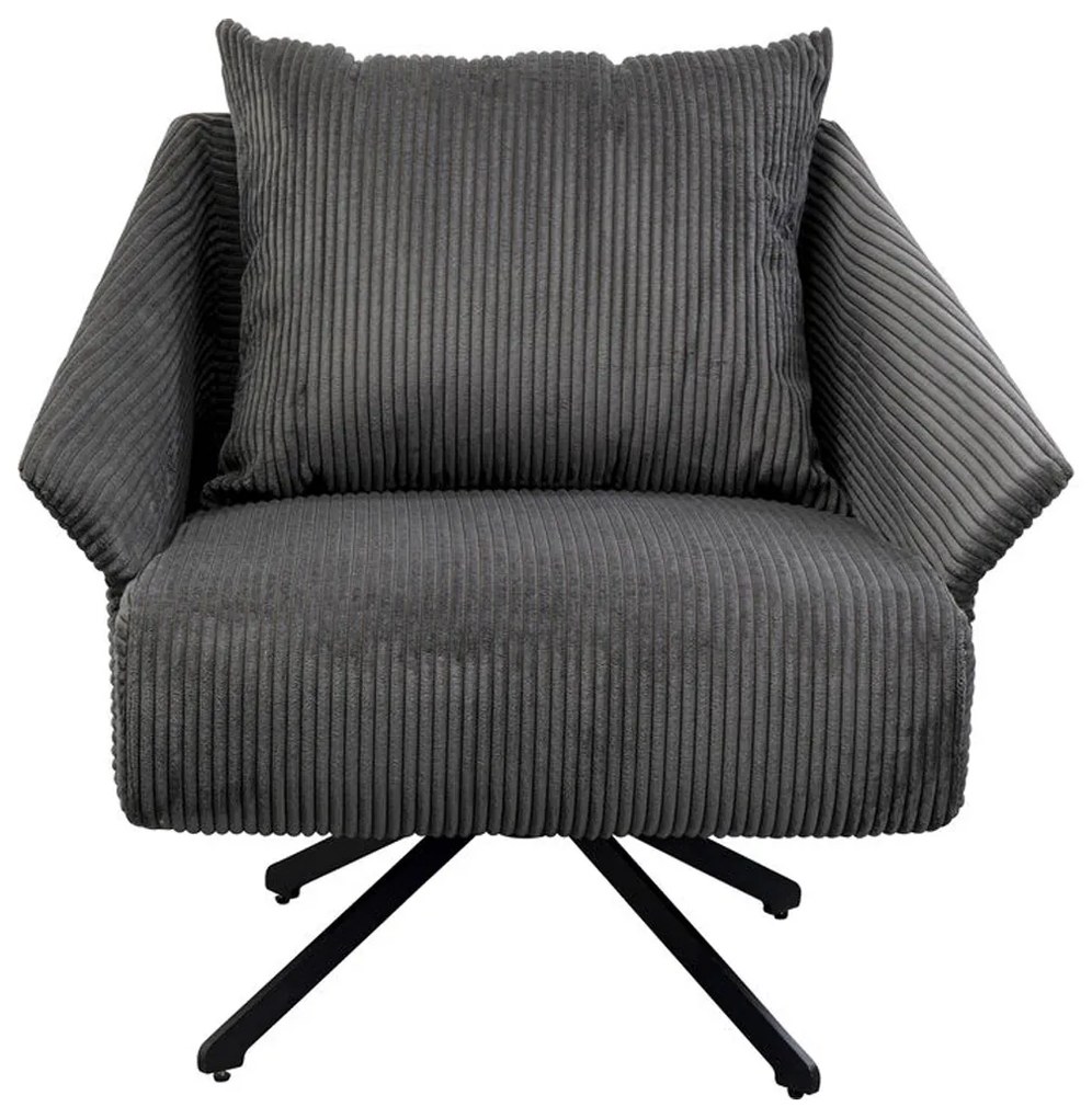 Kare Design Milo Draaibare Fauteuil Corduroy Grijs