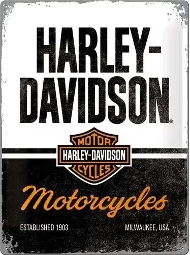 Metalen bord Harley-Davidson - Motorcycles
