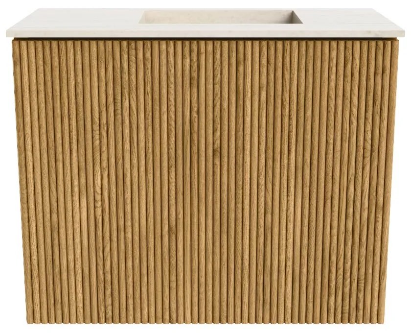 Mondiaz Joya DLux 50cm toiletmeubel oak met wastafel faye rechts 1 kraangat meli