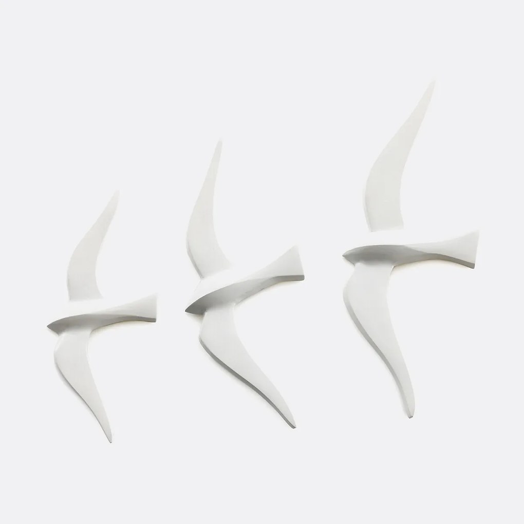 Set van 3 decoratieve vogels voor aan de wand, Tuga