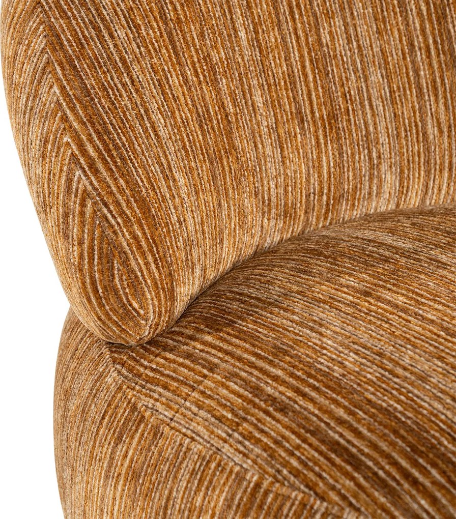 Retro Stoffen Fauteuil Mosterd