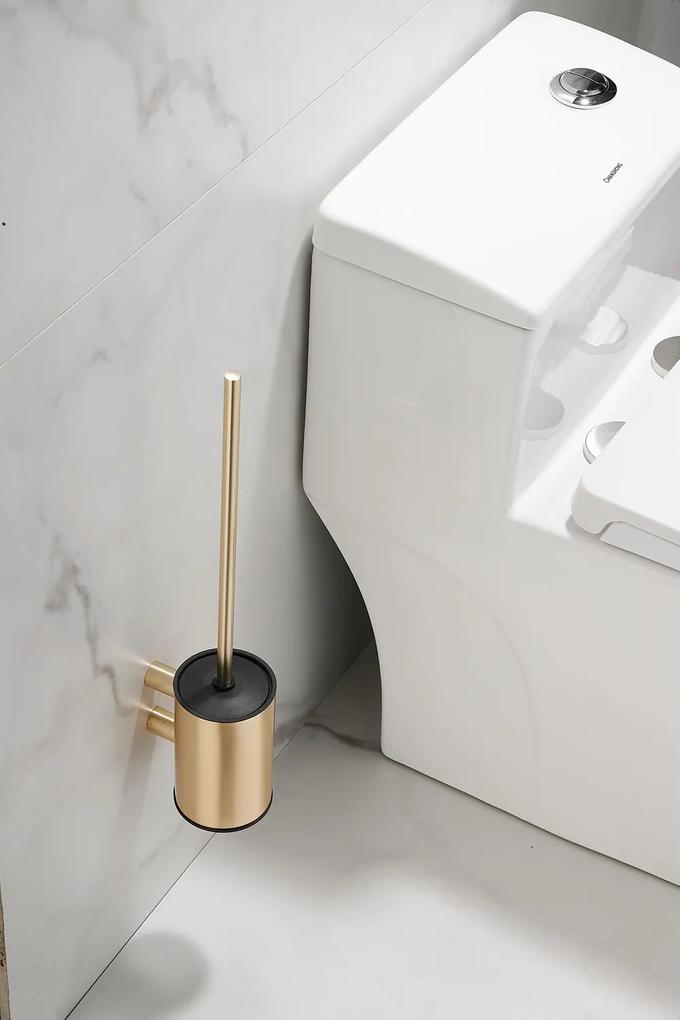 Saniclear Academy toiletborstel geborsteld messing mat goud