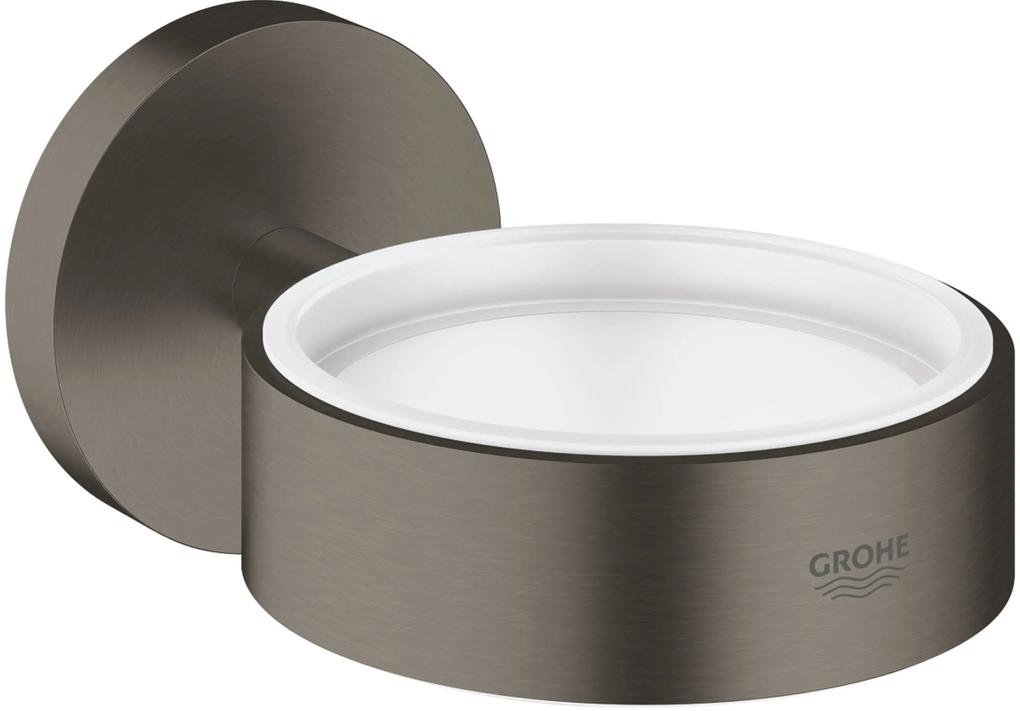 Grohe Essentials Glas/zeephouder 7,2x10,7x5,4 cm Hard Graphite Geborsteld