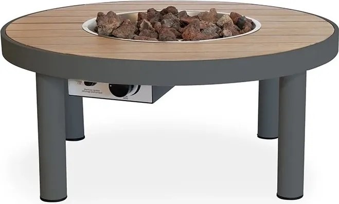 Happy Cocooning Riviera vuurtafel 80 cm rond antraciet
