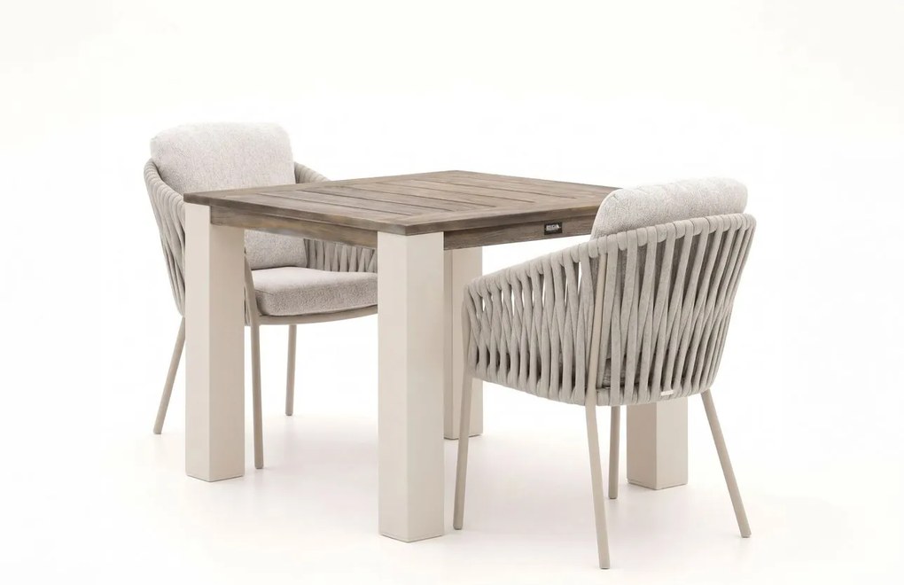 + 10% kassakorting | Diningset SUNS | 2 personen | Tuinset teakhout | 3-delig | Kees Smit Tuinmeubelen