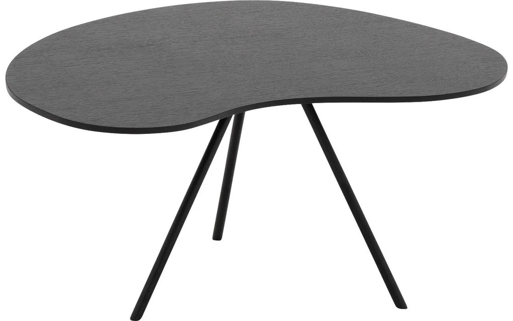 Goossens Salontafel Zyan organisch, hout eiken zwart, modern design, 76 x 36 x 69 cm