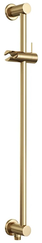 Brauer Gold Carving thermostatische inbouw regendouche met staafhanddouche, gebogen muurarm, glijstang en hoofddouche 20cm set 63 messing geborsteld PVD