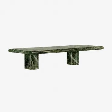 Set Van 2 Wandplanken In Uganda Marmer ↔︎ 60 Cm & Groen Marmer Forest - Sklum