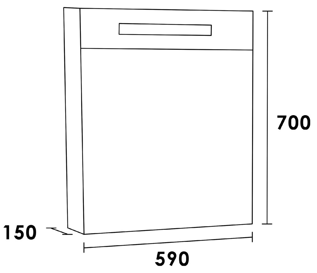 Sanituba Spiegelkast Double Face 60cm Linksdraaiend Antraciet eiken