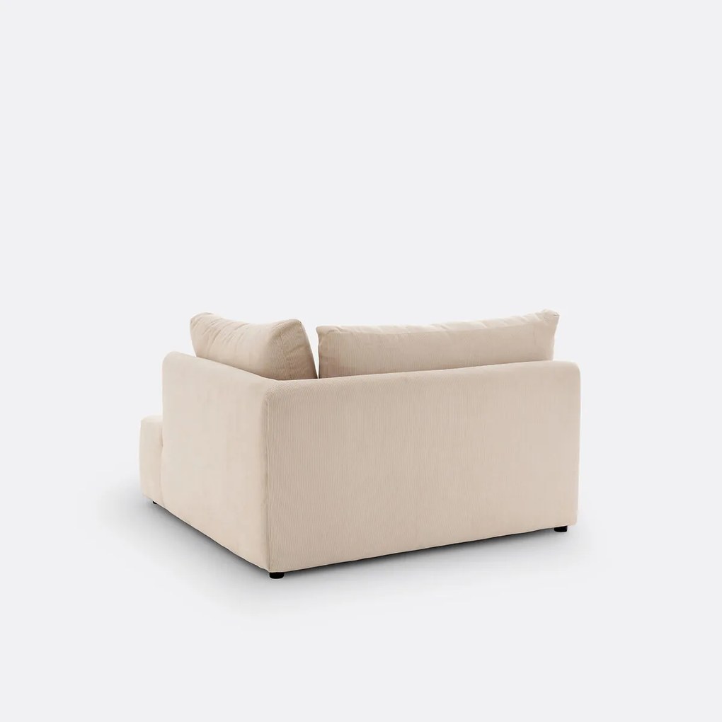 Moduleerbare hoekbank ribfluweel, Monica