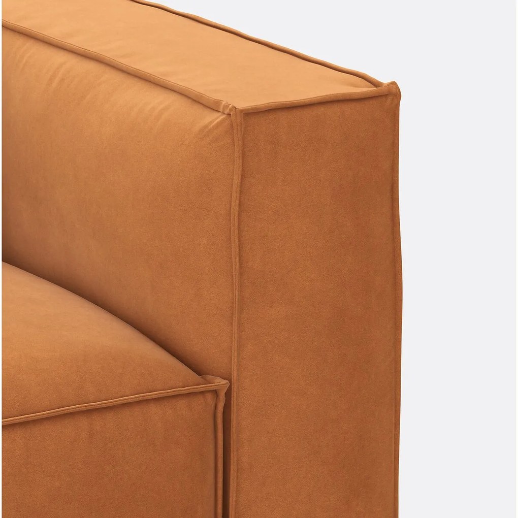 Modulaire bank, 3-zit, getextureerd fluweel, Seven