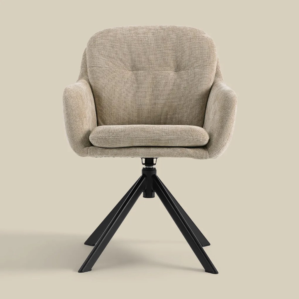 Draaibare Eetkamerstoel Beige