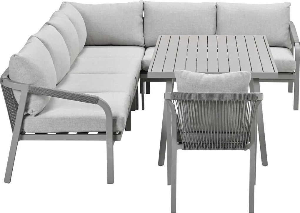 Garden Impressions Tarera lounge dining set 6-delig incl stoel - taupe