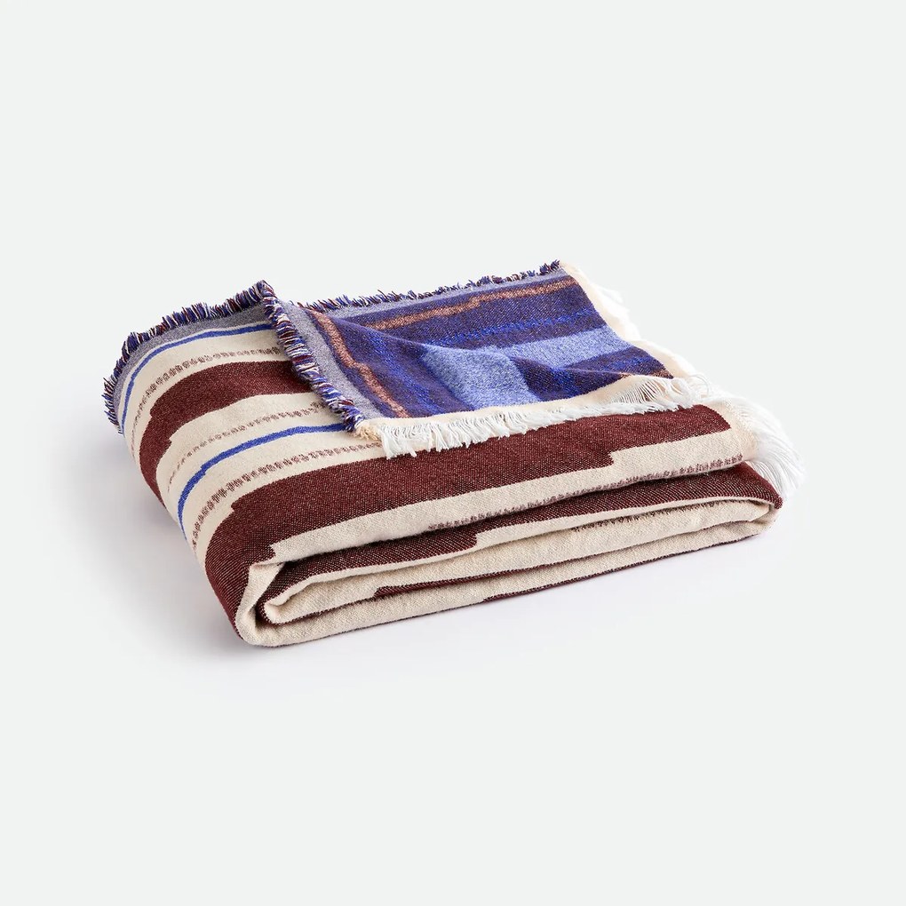 Plaid met geometrisch jacquardpatroon, TINARI