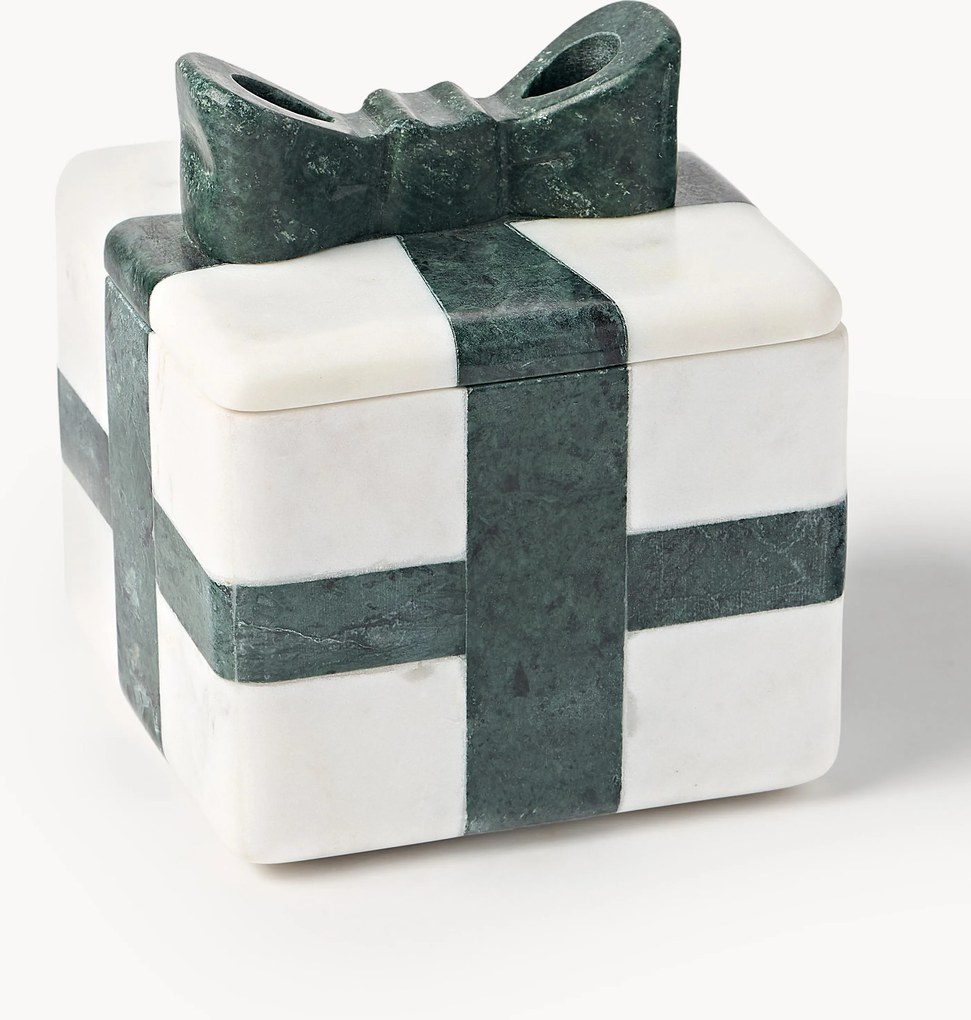 Decoratieve kerstdoos Cutemas van marmer, B 12 cm