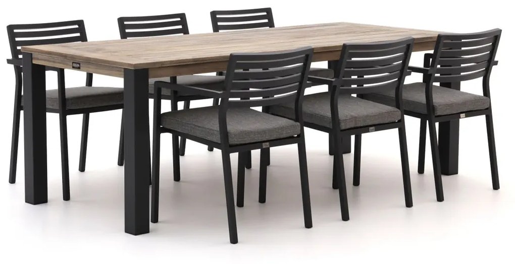 Diningset Bellagio  | 6 personen teakhout | Tuinset stapelbaar | 7-delig | Kees Smit Tuinmeubelen