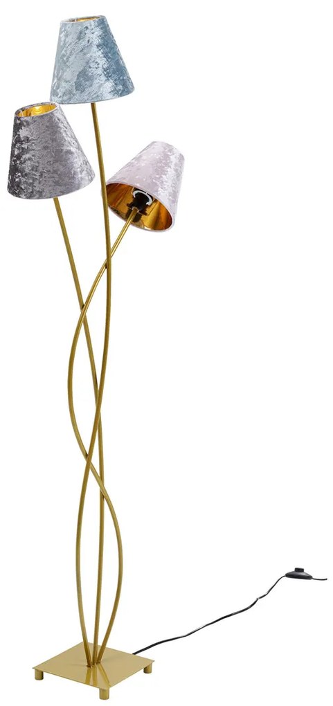 Kare Design Flexible Moderne Vloerlamp Velvet Brass