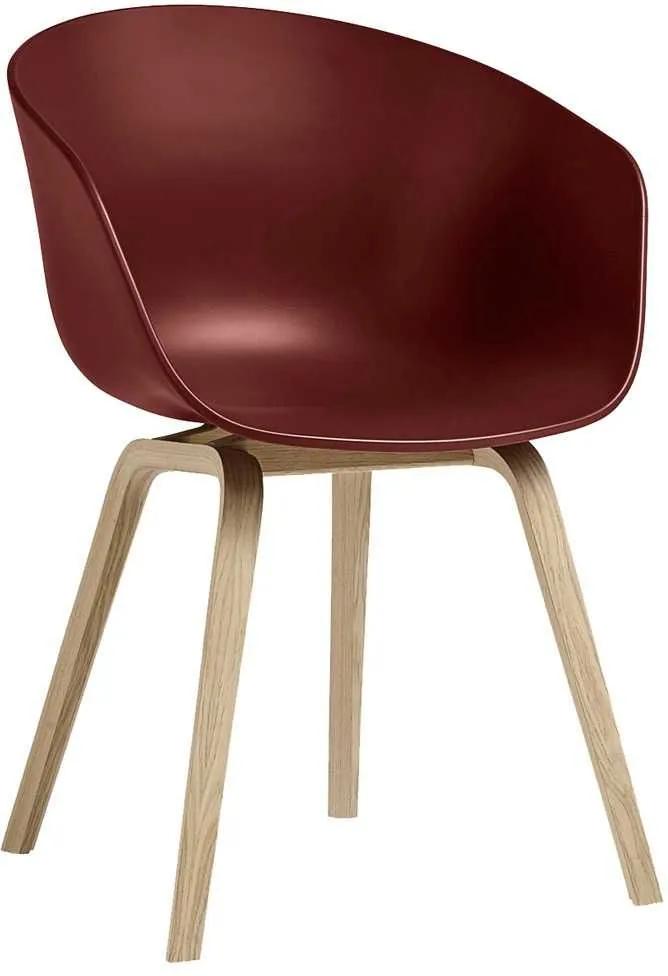 Hay About a Chair AAC22 stoel met mat gelakt onderstel brick