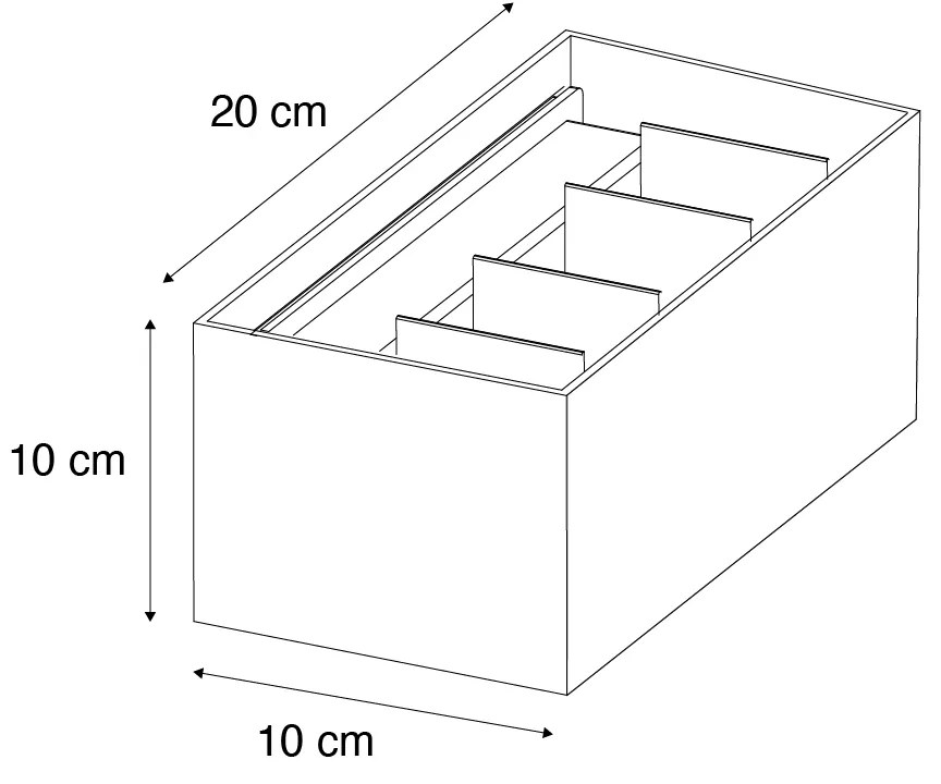 Buiten wandlamp zwart incl. LED 4-lichts IP54 - Edwin
