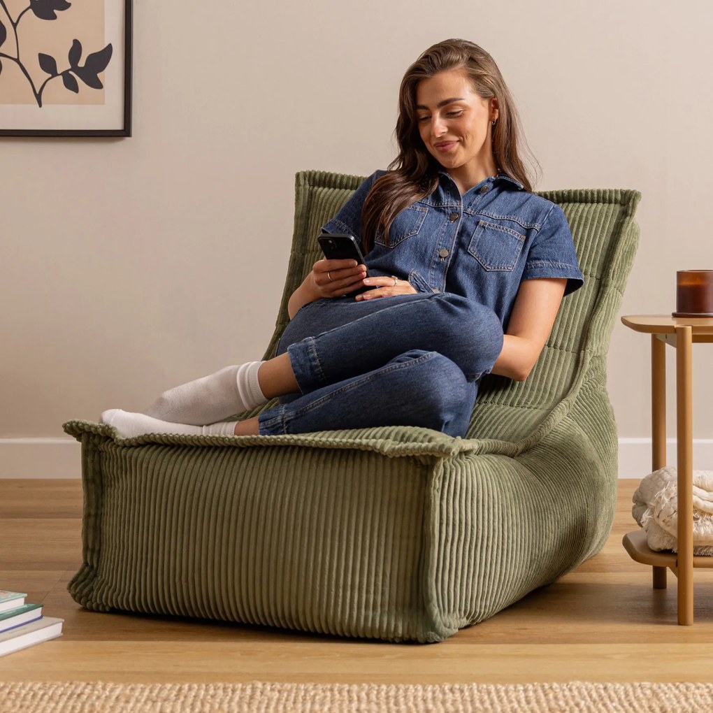 Dolce Zitzak Stoel Cord Lounger - Groen