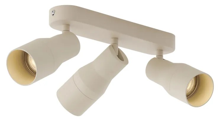 Afgeronde plafondspot beige GU10 50mm 3-lichts - Stanley