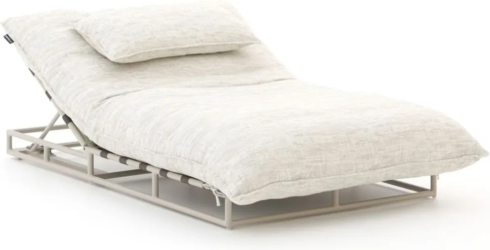 + 15% kassakorting | Verstelbaar ligbed Zavelli | Aluminium | Taupe - Naturel - Bruin | Ligstoel tuin | Strandbed  | Kees Smit Tuinmeubelen