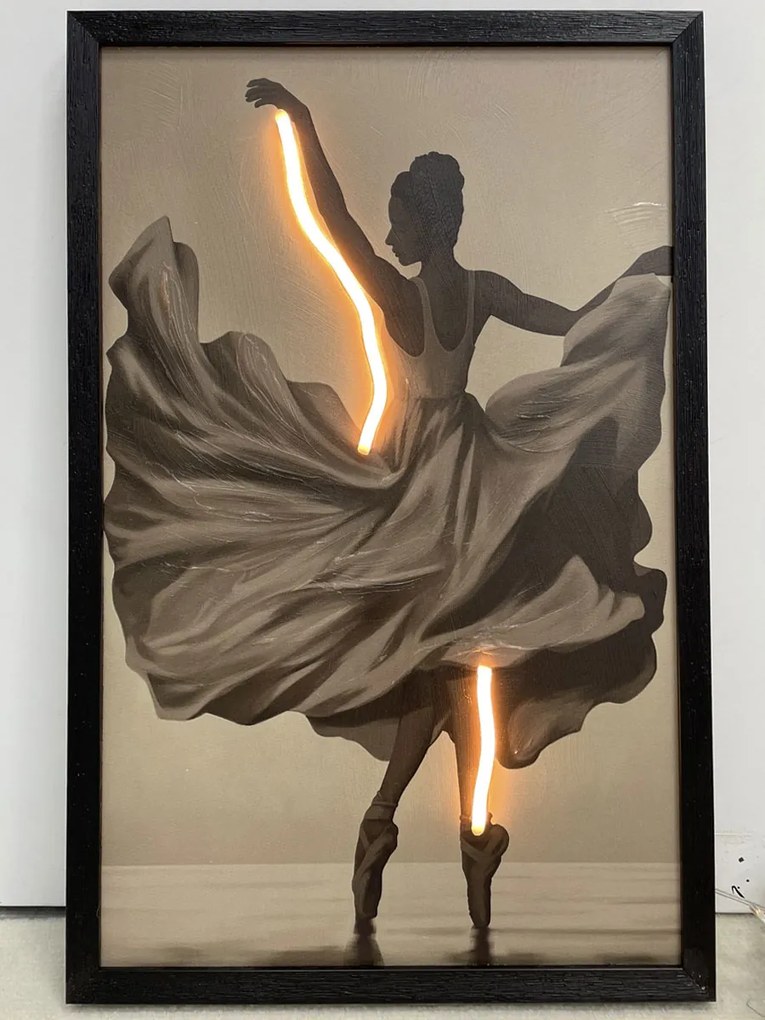 Neon Art Woman Dancing Energy