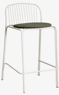 Pack Van 2 Hoge Tuinkrukken Van Staal Anerina Gardenia Wit & ↑65 Cm & Groen – Intens Olijf - Sklum