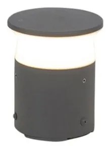 Moderne buitenlamp donkergrijs 12 cm incl. LED - Bar