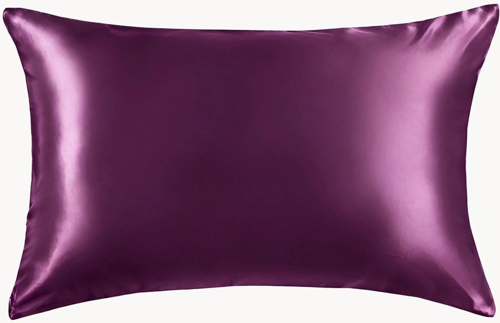 Kussenhoes Aubergine van moerbeizijde satijn