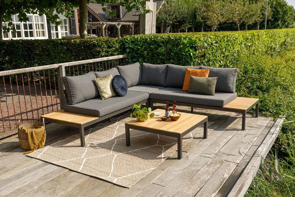 Exotan Hoek Loungeset - La Vida - Antraciet - Aluminium - Exotan