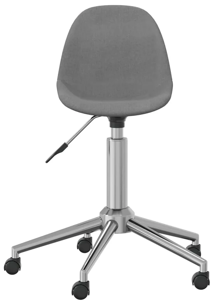 vidaXL Eetkamerstoelen draaibaar 6 st stof lichtgrijs