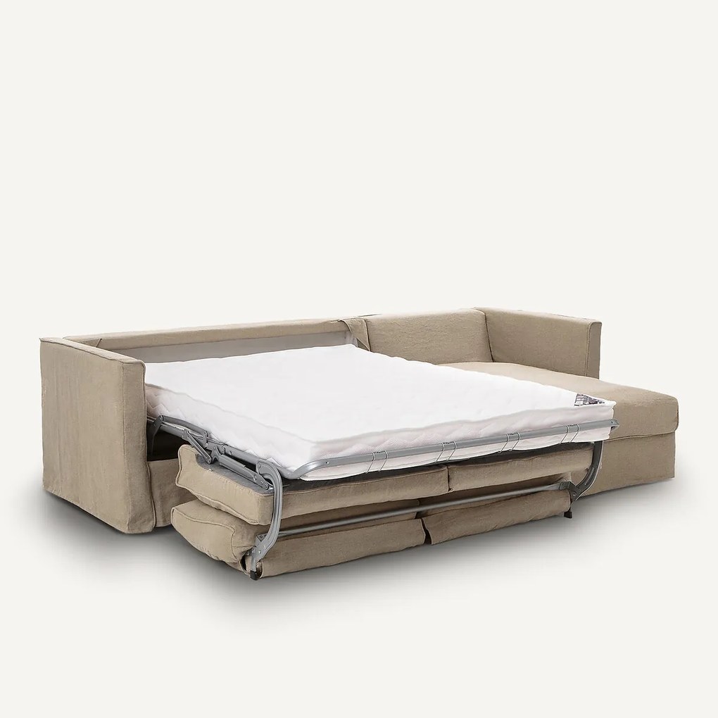 Hoekbank, omvormbaar, gekreukt linnen, Camille