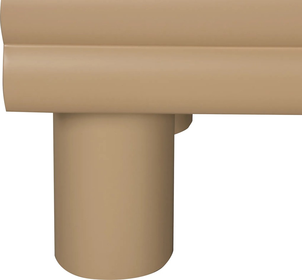Mat Tv-meubel Met Strepen Zand 120 Cm - 120x40x55cm.