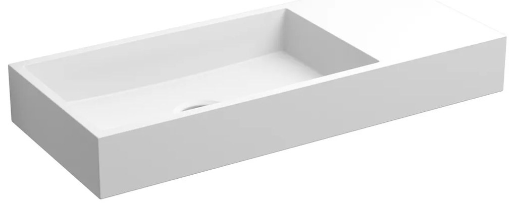 Clou Mini Wash Me fontein solid surface rechts 45cm wit mat