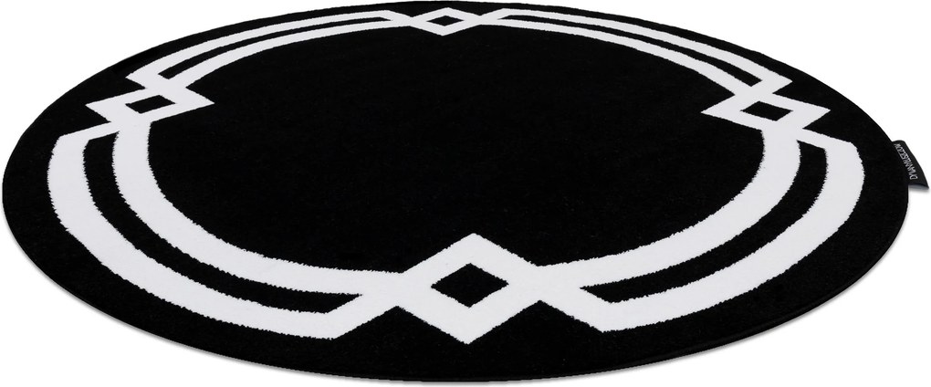 Tapijt HAMPTON Lux ROND zwart