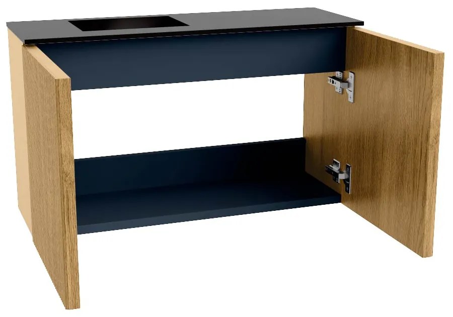 Mondiaz Joya 70cm toiletmeubel oak met wastafel faye links 1 kraangat urban
