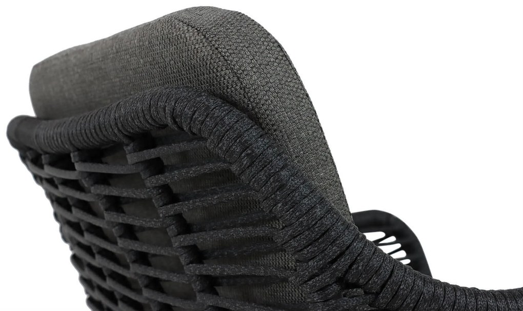 Tuinstoel Aluminium/rope Grijs-antraciet Coco Antoni antraciet