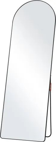 VEVOR Gebogen Spiegel op Volledige Lengte, 1650 x 558 mm, Staande Spiegel met Standaard, Vrijstaand of Wandgemonteerd, Aluminiumlegering Frame, Volledige Lengte Aankleedspiegel voor Woonkamer en Slaapkamer