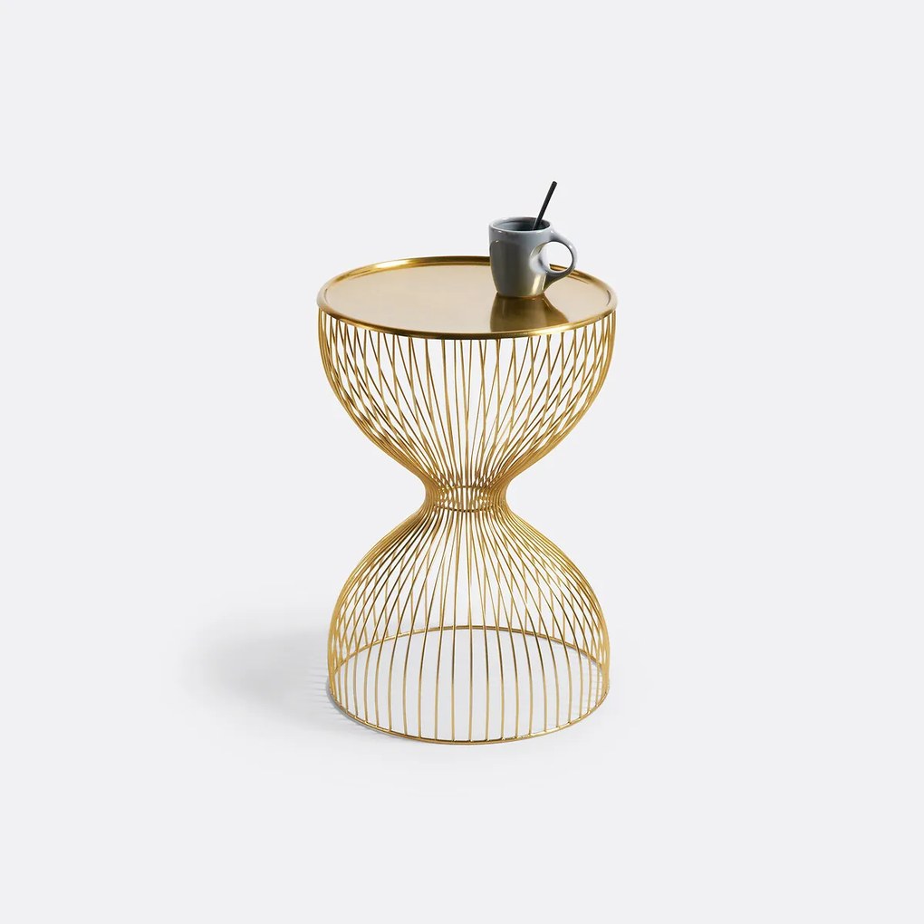 Bijzettafel in staaldraad, Janik