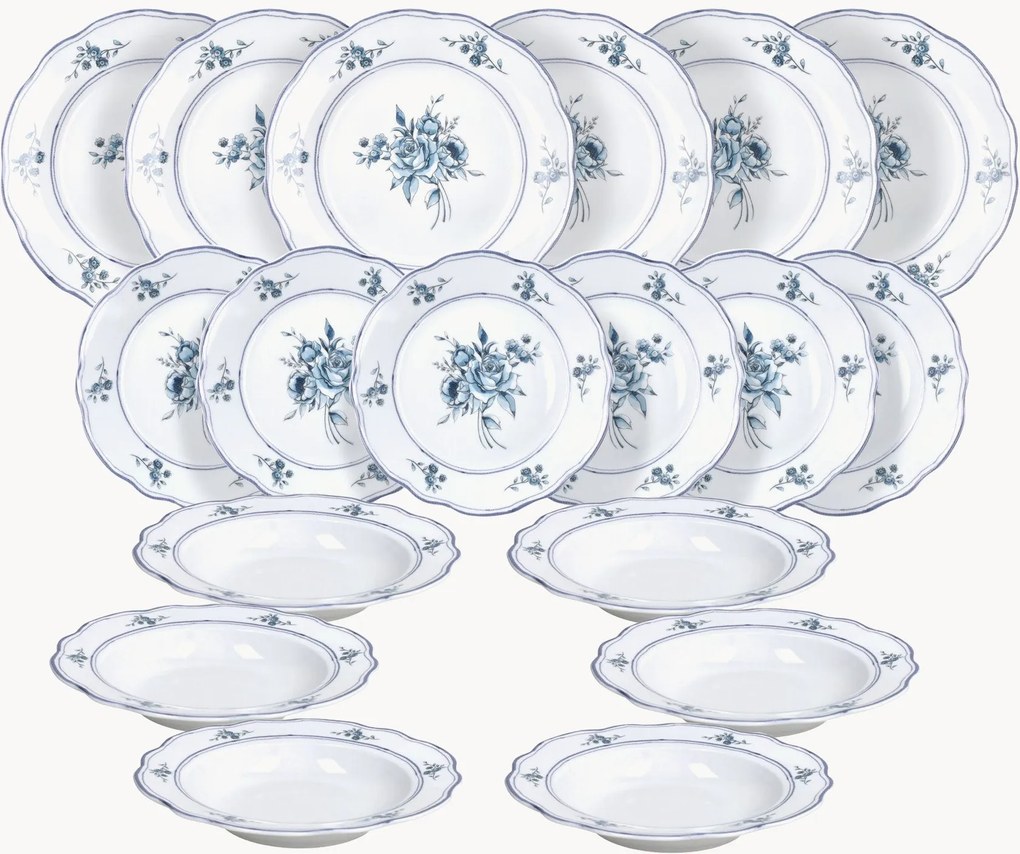 Porseleinen serviesset Heritage, 6 personen, 18-delig