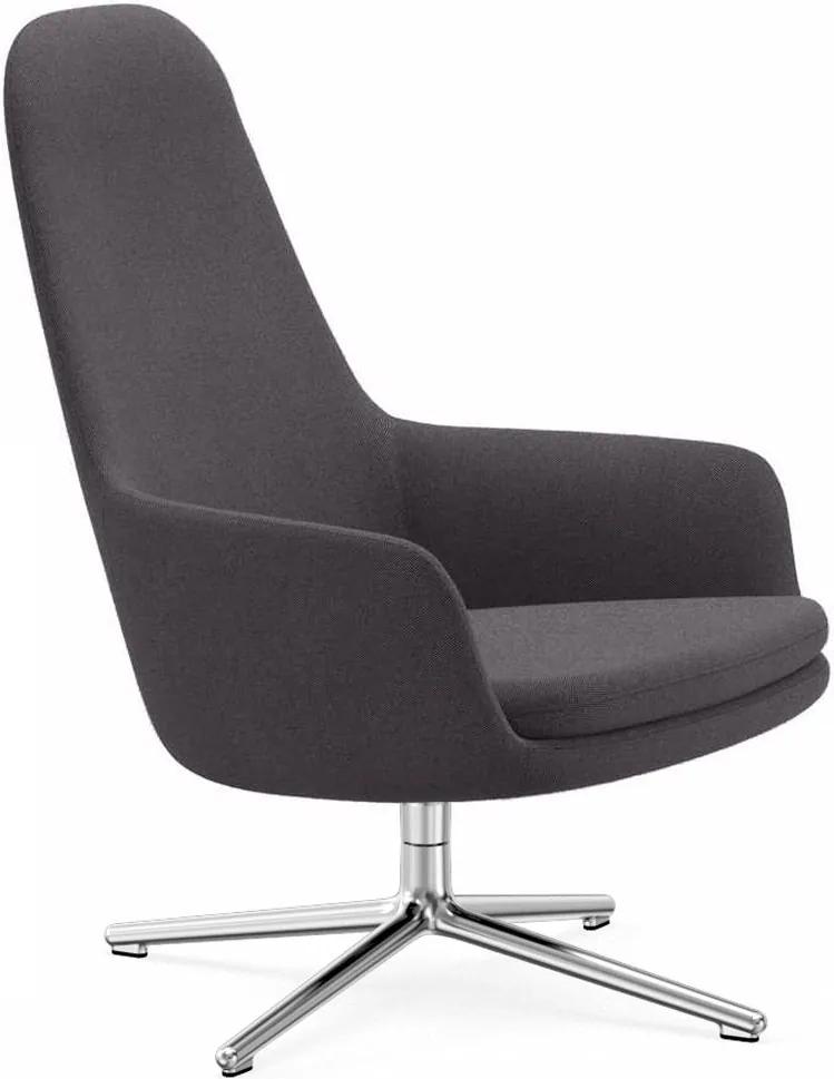 Normann Copenhagen Era Lounge Chair High Swivel fauteuil met aluminium onderstel Breeze Fusion 4103