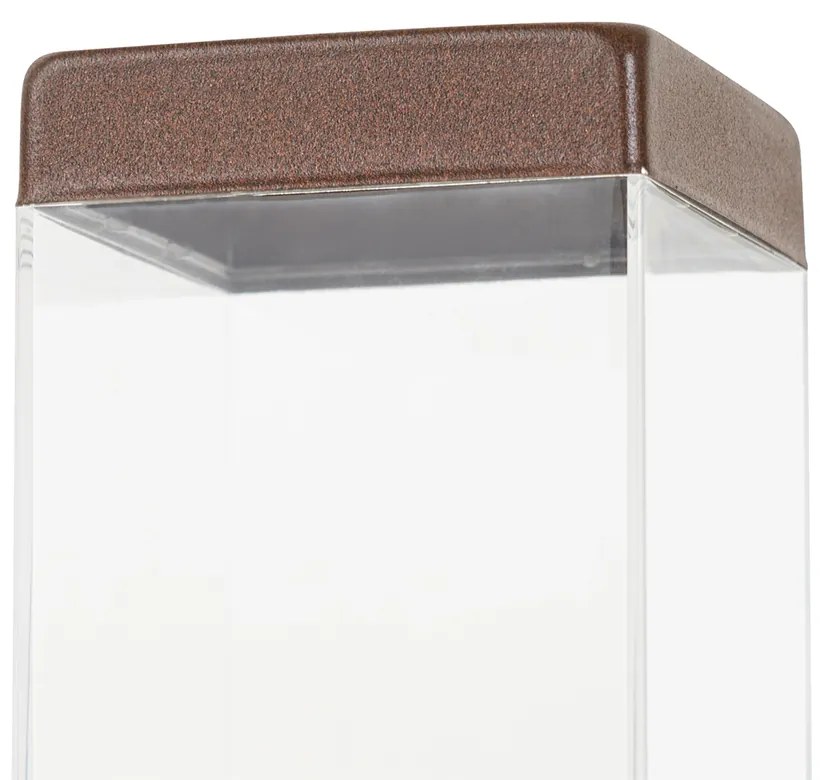 Buitenlamp roestbruin met grondpin en kabelmof 45cm IP44 - Malios Modern E27 IP44 Buitenverlichting
