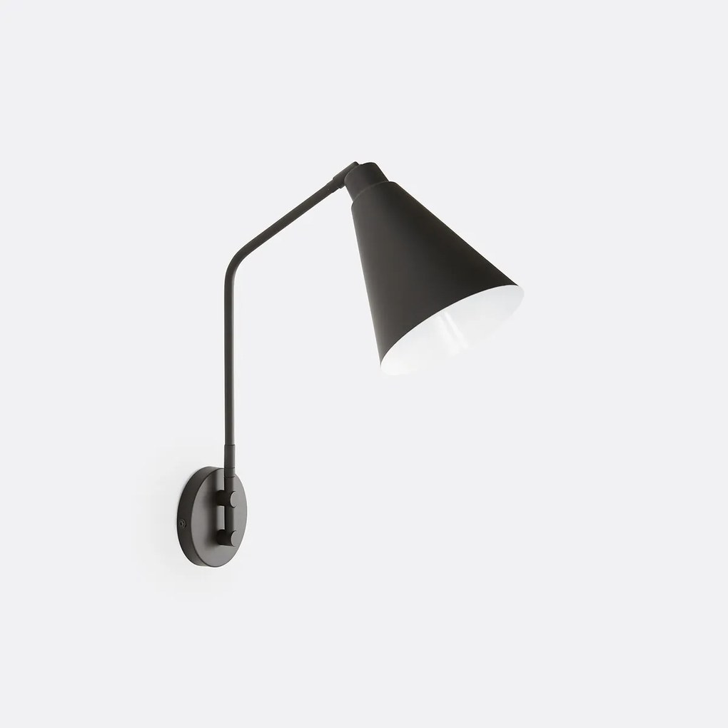 Wandlamp in metaal met verstelbare arm, Hiba