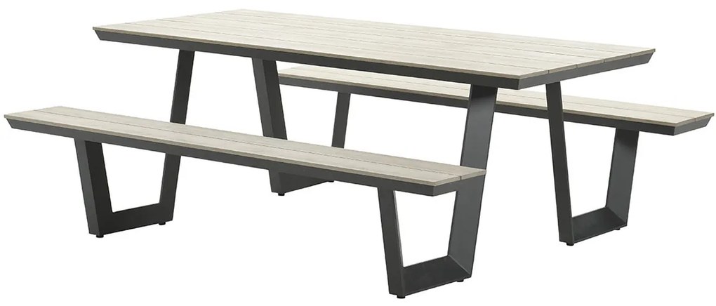 Garden Impressions Sarria picknick set 200 x 90 - donker grijs