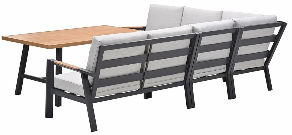 Garden Impressions Lissabon lounge dining set 5-delig - valley sand