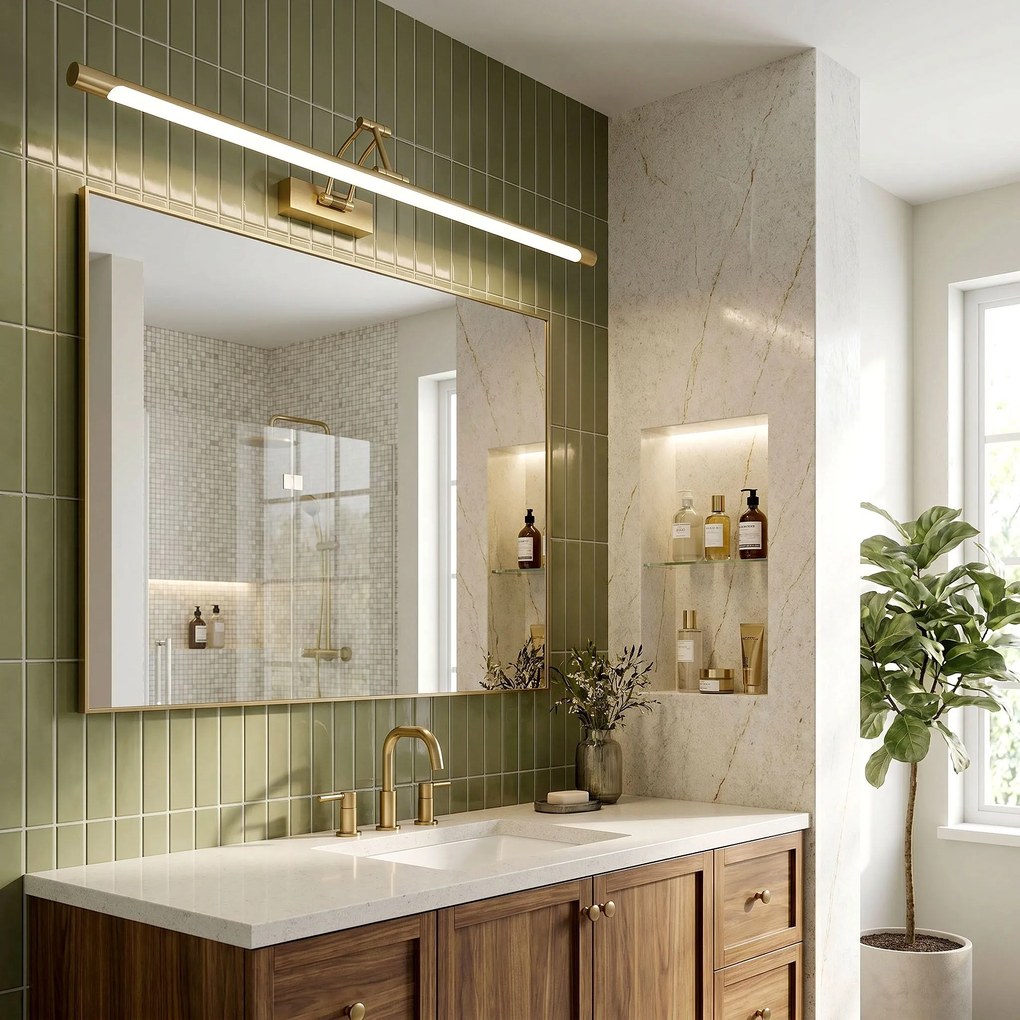 Badkamer LED-wandlamp SWE024-1W 80cm Brush Gold