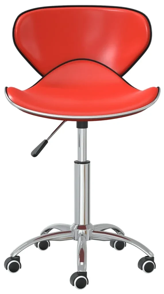 vidaXL Eetkamerstoelen draaibaar 6 st kunstleer rood