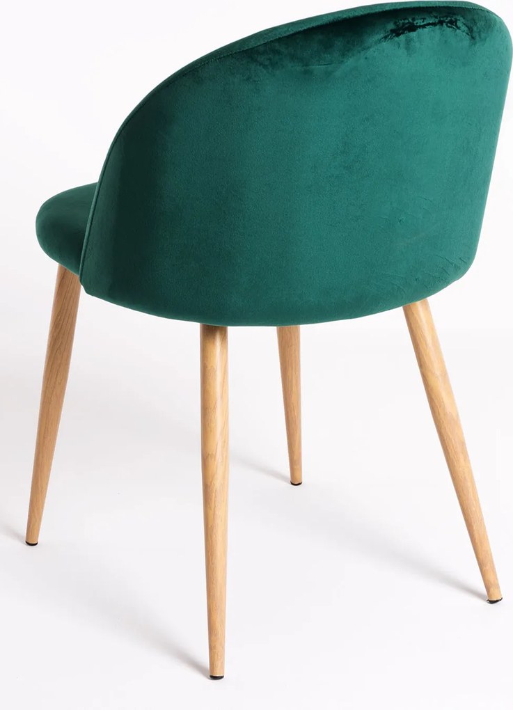 Set 4 Vint Fluwelen Stoelen